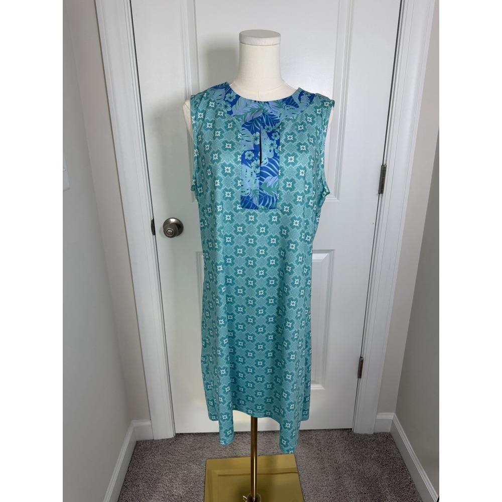 Cabana Life Women's Sleeveless Tunic Dress Tropical XL SPF 50+‎ Beach Vacation